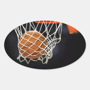 Basketball Oval Sticker