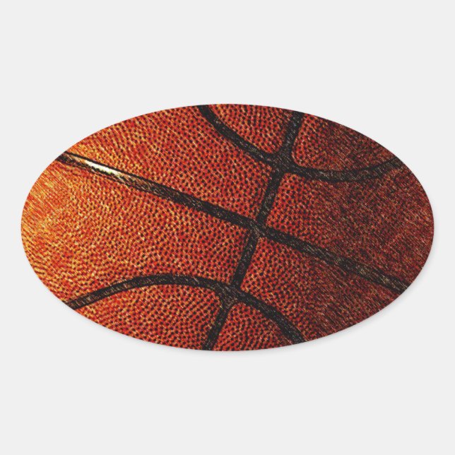 Basketball Oval Sticker (Front)