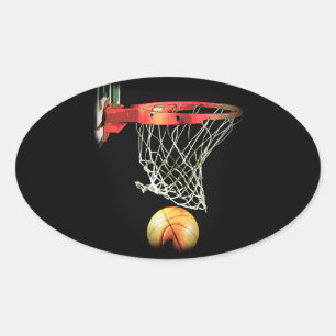 Basketball Oval Sticker