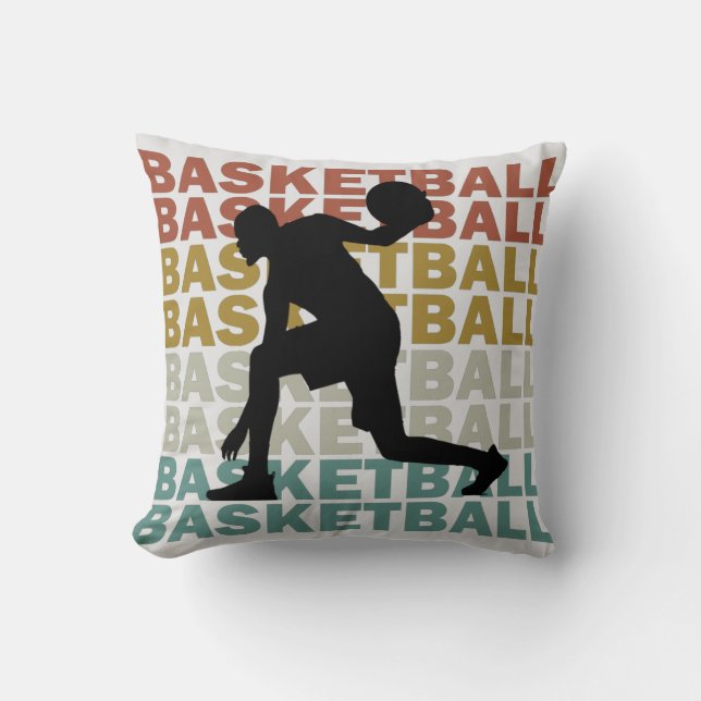 basketball palyer vintage cushion (Front)