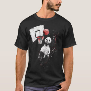 Basketball Panda Bear Slam Dunk Basketball Player T-Shirt