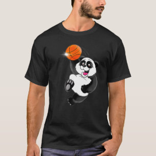 Basketball Panda Slam Dunk Kids Adults Sports T-Shirt