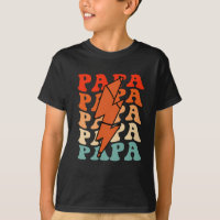 Basketball Papa Dad Retro Groovy Lightning Bolt Fa