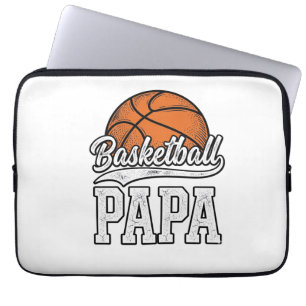 Basketball Papa Vintage Engraving Shirt Design_1 Laptop Sleeve