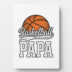 Basketball Papa Vintage Engraving Shirt Design_1 Plaque