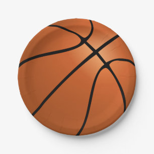 Basketball Paper Plate