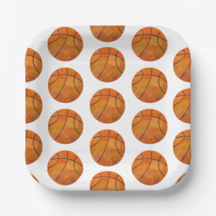 Basketball Paper Plate
