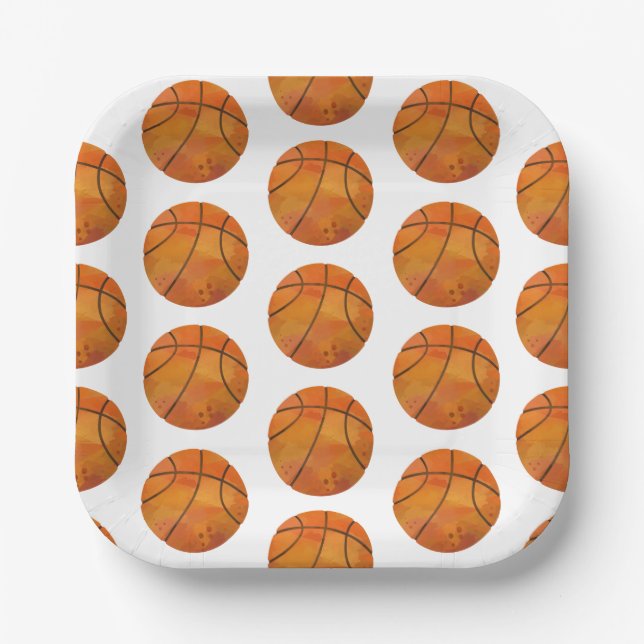 Basketball Paper Plate (Front)