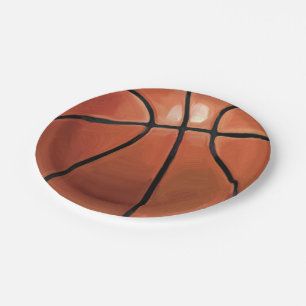 Basketball Paper Plate