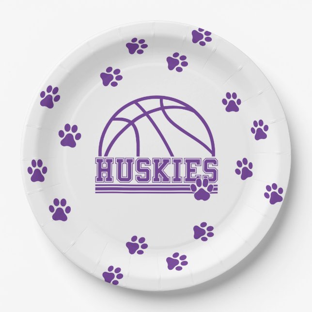 Basketball  paper plate (Front)