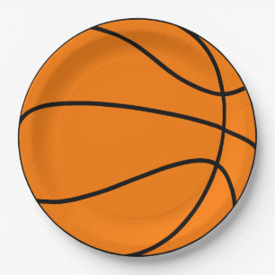 Basketball Paper Plate