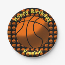 Basketball Paper Plates