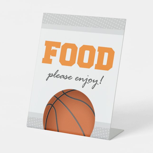 Basketball Party Food Sign for Birthday or Shower (Front)