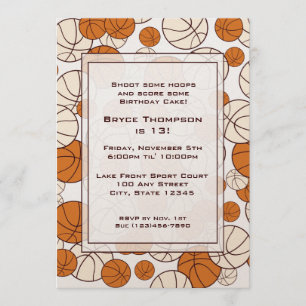 Basketball Party Invitation