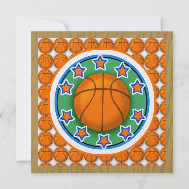 Basketball Party Invitation (Front)