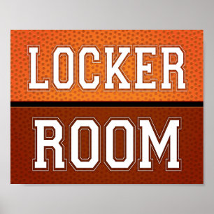 Basketball Party LOCKER ROOM Sign Print