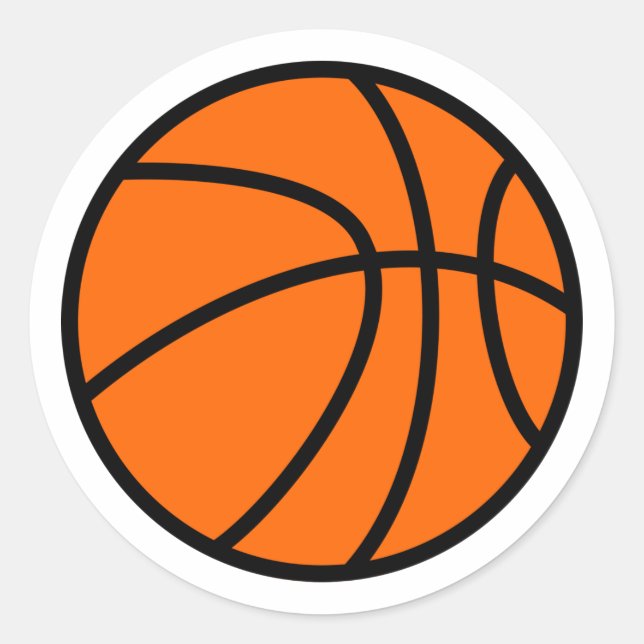 Basketball Party Sticker, Birthday Sticker (Front)
