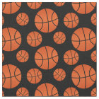 Basketball Pattern Black Background