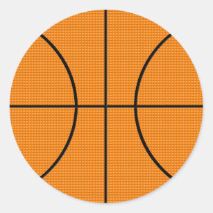 Basketball pattern classic round sticker