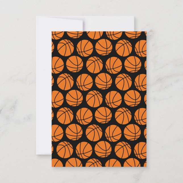 Basketball Pattern Greeting Card (Front)