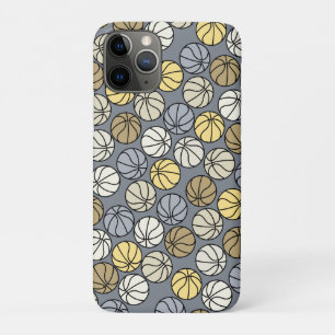 Basketball Pattern Grey Tank Top iPhone 11 Pro Case