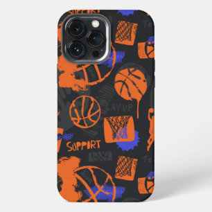 Basketball Pattern iPhone 13 Pro Max Case
