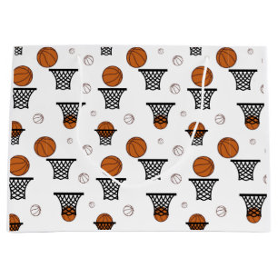  Basketball Pattern Large Gift Bag