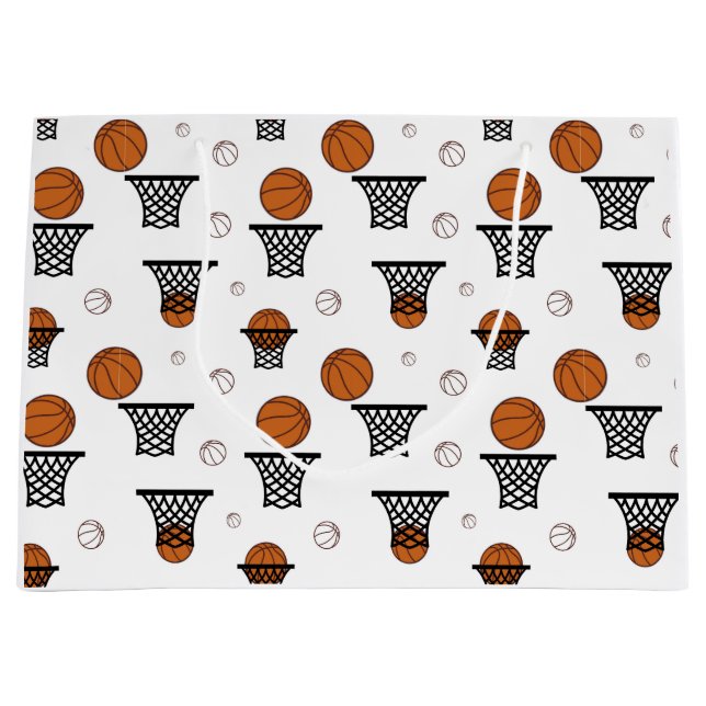  Basketball Pattern Large Gift Bag (Front)