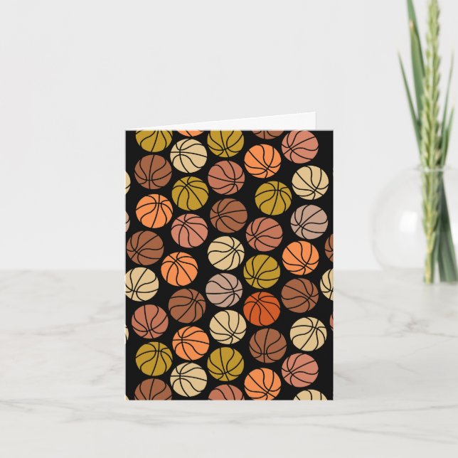 Basketball Pattern Note Card (Front)