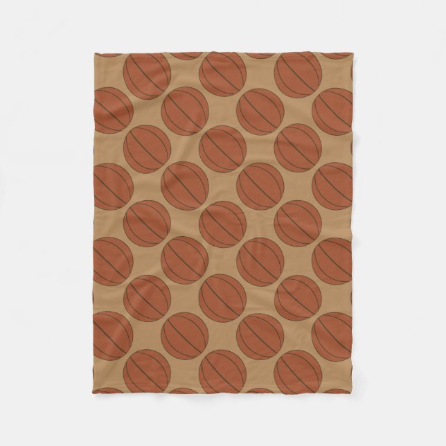 Basketball pattern small fleece blanket (Front)