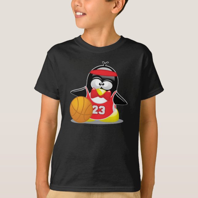 Basketball Penguin T-Shirt (Front)