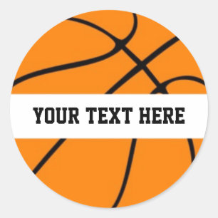 Basketball Personalised  Classic Round Sticker