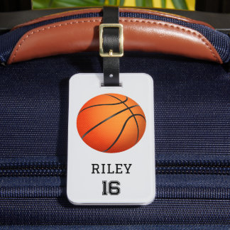 Basketball Personalised Custom Team Bag Tag Gift