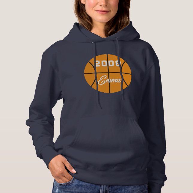 Basketball personalised  hoodie (Front)