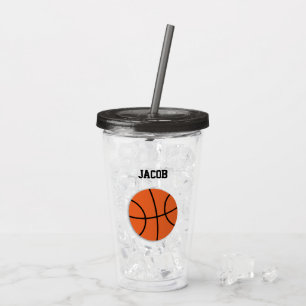 Basketball Personalised Kids Acrylic Tumbler