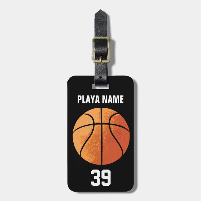 Basketball (Personalised) Luggage Tag (Front Vertical)