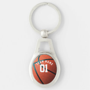 BASKETBALL PERSONALISED Name KEYCHAIN