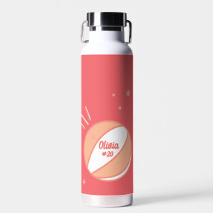 Basketball Personalised Name Number Personalised Water Bottle