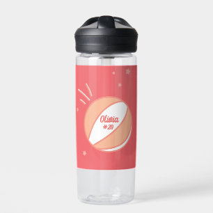 Basketball Personalised Name Number Personalised Water Bottle