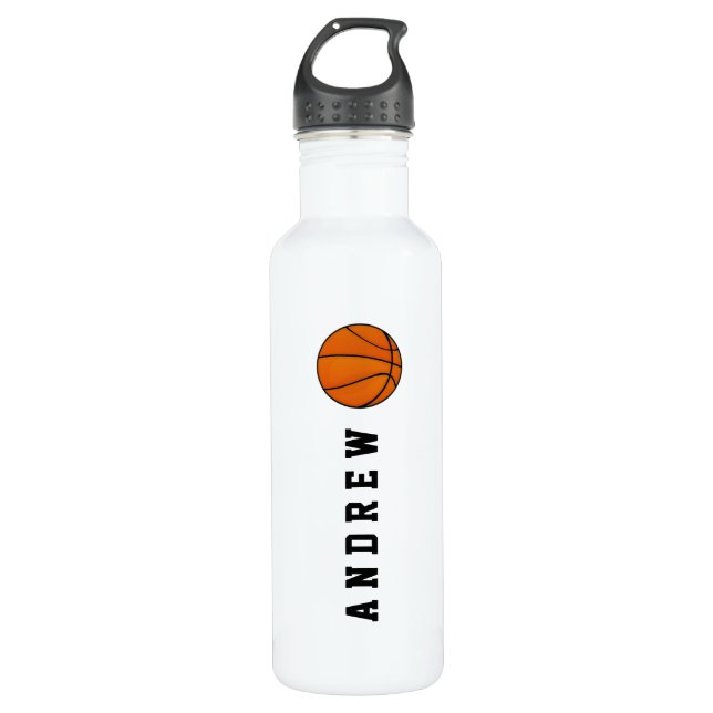 Basketball Personalised Name or Monogram 710 Ml Water Bottle (Front)