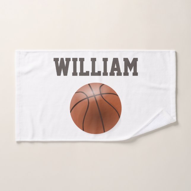 Basketball Personalised Sports Hand Towel (Hand Towel)