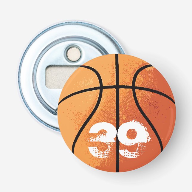 Basketball (Personalizable) Bottle Opener (Front)