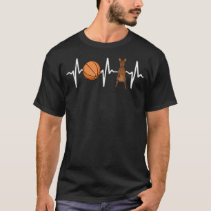 Basketball Pharaoh Hound Heartbeat Dog T-Shirt