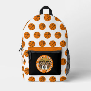 Basketball Photo Add Text Player Number Team Name Printed Backpack