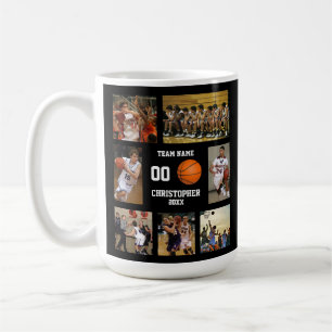 Basketball photo collage coffee mug