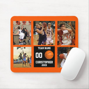 Basketball Photo Collage Personalized Mouse Mat