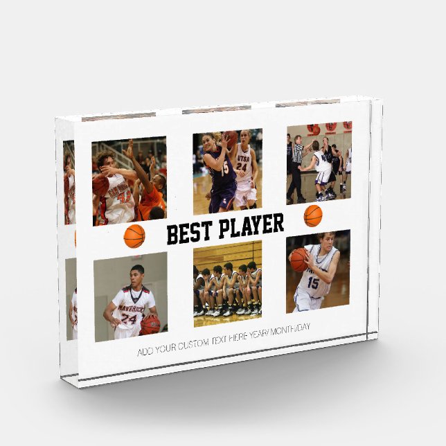 Basketball photo collage template Photo Block (Left)