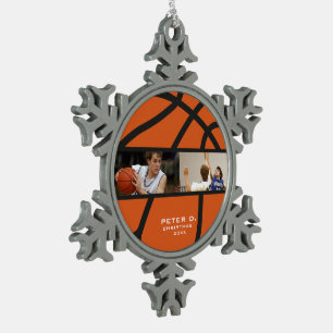Basketball Photo Snowflake Ornament - Personalised