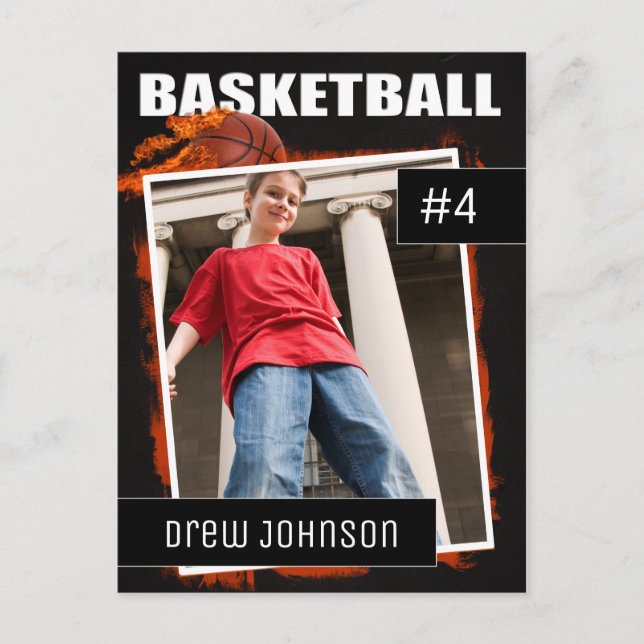Basketball Photo Sports Trading Card (Front)
