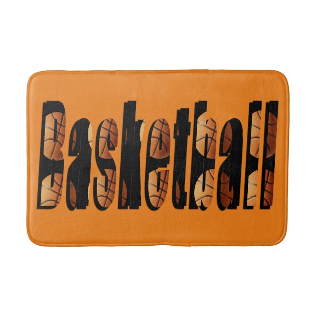 Basketball Picture Logo, Memory Foam Bath Mat, Mat (Front)